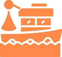 pesca barca creativo icona design vettore