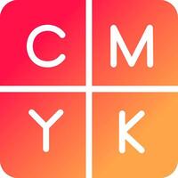 CMYK creativo icona design vettore