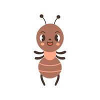 formica contento cartone animato personaggio vettore illustrazione