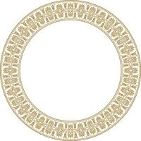 vettore oro il giro ornamento squillare di antico Grecia. classico modello telaio confine romano impero