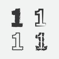 numero uno logo e vettore numero design azione immagini illustrazione