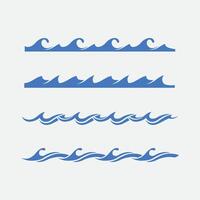 onda e acqua isolato il giro forma logo blu colore logotipo fluente acqua Immagine. mare, oceano, fiume superficie vettore
