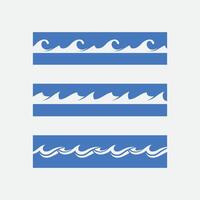 onda e acqua isolato il giro forma logo blu colore logotipo fluente acqua Immagine. mare, oceano, fiume superficie vettore