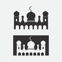 eid mubarak icona logo islamico e ramdhan religione illustrazione logo design vettore moschea