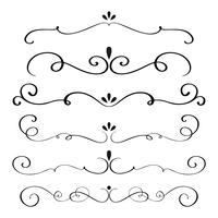 arte calligrafia fiorire di spirali decorativi vintage per il design. illustrazione vettoriale EPS