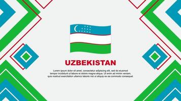 Uzbekistan bandiera astratto sfondo design modello. Uzbekistan indipendenza giorno bandiera sfondo vettore illustrazione. Uzbekistan sfondo
