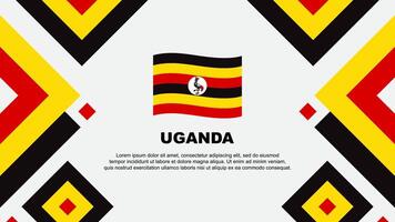 Uganda bandiera astratto sfondo design modello. Uganda indipendenza giorno bandiera sfondo vettore illustrazione. Uganda modello