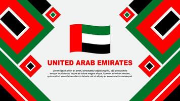 unito arabo Emirates bandiera astratto sfondo design modello. unito arabo Emirates indipendenza giorno bandiera sfondo vettore illustrazione. cartone animato
