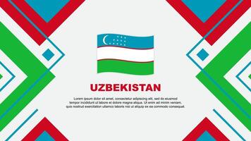Uzbekistan bandiera astratto sfondo design modello. Uzbekistan indipendenza giorno bandiera sfondo vettore illustrazione. Uzbekistan illustrazione