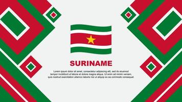 suriname bandiera astratto sfondo design modello. suriname indipendenza giorno bandiera sfondo vettore illustrazione. suriname cartone animato