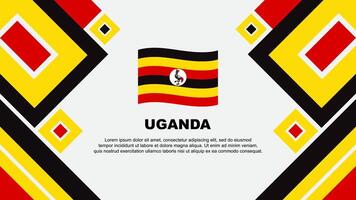 Uganda bandiera astratto sfondo design modello. Uganda indipendenza giorno bandiera sfondo vettore illustrazione. Uganda cartone animato