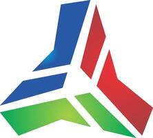 triangolo astratto costruzione vettore logo