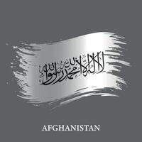 grunge bandiera di afghanistan, spazzola ictus sfondo vettore