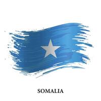 grunge bandiera di Somalia, spazzola ictus vettore