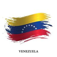 grunge bandiera di Venezuela, spazzola ictus vettore