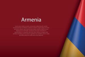 Armenia nazionale bandiera isolato su sfondo con copyspace vettore