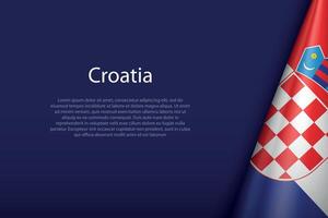 Croazia nazionale bandiera isolato su sfondo con copyspace vettore
