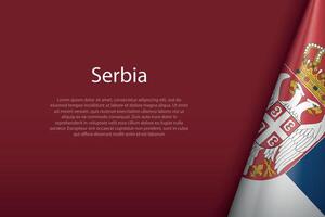Serbia nazionale bandiera isolato su sfondo con copyspace vettore