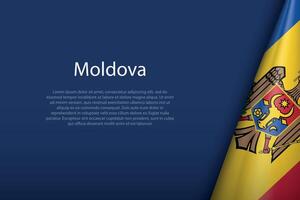 moldova nazionale bandiera isolato su sfondo con copyspace vettore