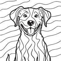 divertente cane colorazione pagine. cane colorazione pagine per colorazione libro vettore
