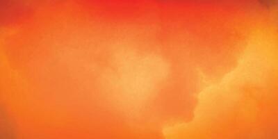 acquerello rosso arancia dipinto sfondo. arancia sole nuvole sfondo. rosso e arancia acquerello sfondo. colorato grunge struttura vettore
