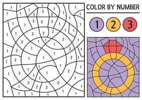 vettore nozze colore di numero attività con nozze squillo. matrimonio cerimonia accessorio. nero e bianca conteggio gioco o colorazione pagina con gioielleria e prezioso pietra per bambini