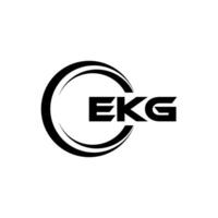 ekg lettera logo disegno, ispirazione per un' unico identità. moderno eleganza e creativo design. filigrana il tuo successo con il Impressionante Questo logo. vettore