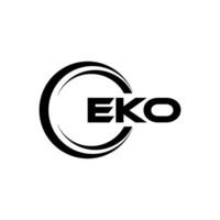 eko lettera logo disegno, ispirazione per un' unico identità. moderno eleganza e creativo design. filigrana il tuo successo con il Impressionante Questo logo. vettore