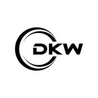 dkw lettera logo disegno, ispirazione per un' unico identità. moderno eleganza e creativo design. filigrana il tuo successo con il Impressionante Questo logo. vettore