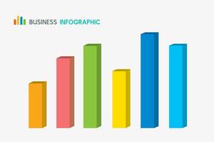 bar grafico grafico diagramma statistico attività commerciale annuale rapporto colorato infografica, illustrazione vettore