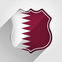 Qatar bandiera strada cartello illustrazione vettore