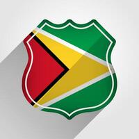 Guyana bandiera strada cartello illustrazione vettore