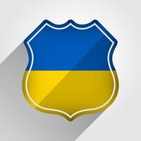 Ucraina bandiera strada cartello illustrazione vettore