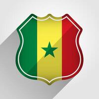 Senegal bandiera strada cartello illustrazione vettore