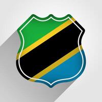 Tanzania bandiera strada cartello illustrazione vettore