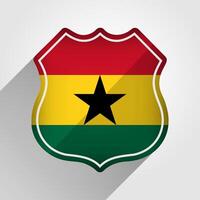Ghana bandiera strada cartello illustrazione vettore