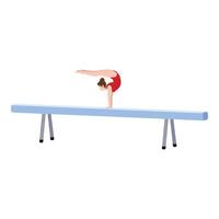 ginnastica su equilibrio bar icona cartone animato vettore. di legno attrezzatura vettore