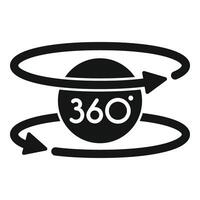 360 grado metraggio icona semplice vettore. virtuale giro vettore