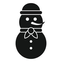 vacanza pupazzo di neve icona semplice vettore. festivo stagione congelato vettore