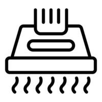 stufa ventilazione icona schema vettore. innovativo cucina apparecchio vettore