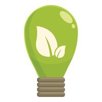 eco bio lampadina icona cartone animato vettore. carburante natura energia vettore