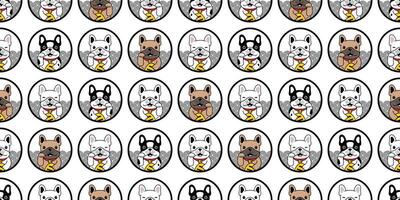 cane vettore francese bulldog fortunato gatto Giappone maneki neko icona cucciolo animale domestico onda cartone animato personaggio simbolo illustrazione scarabocchio design