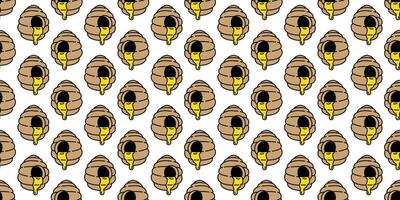 miele ape senza soluzione di continuità modello vettore orso polare marmellata sciarpa isolato cartone animato ripetere sfondo piastrella strutturato sfondo tessile illustrazione scarabocchio design
