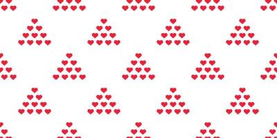 cuore senza soluzione di continuità modello San Valentino vettore triangolo cartone animato sciarpa isolato piastrella sfondo ripetere sfondo scarabocchio illustrazione design