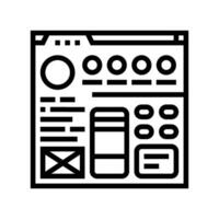 stile guida UX ui design linea icona vettore illustrazione