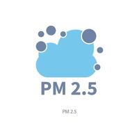 pm 2.5 concetto linea icona. semplice elemento illustrazione. pm 2.5 concetto schema simbolo design. vettore