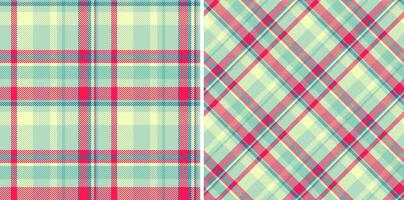 plaid tartan sfondo di tessile senza soluzione di continuità tessuto con un' dai un'occhiata struttura modello vettore. impostato nel di moda colori. elegante tovaglie per speciale occasioni. vettore