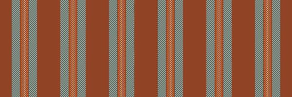 pagina verticale senza soluzione di continuità modello, ricaricare struttura tessuto vettore. voga banda tessile Linee sfondo nel arancia e ciano colori. vettore