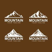 montagna icona logo modello vettore illustrazione design. logo adatto per viaggiare, avventura, natura selvaggia, e marca azienda