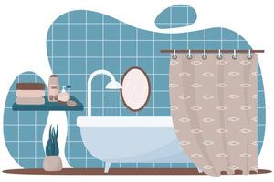 bagno interno illustrazione vettore